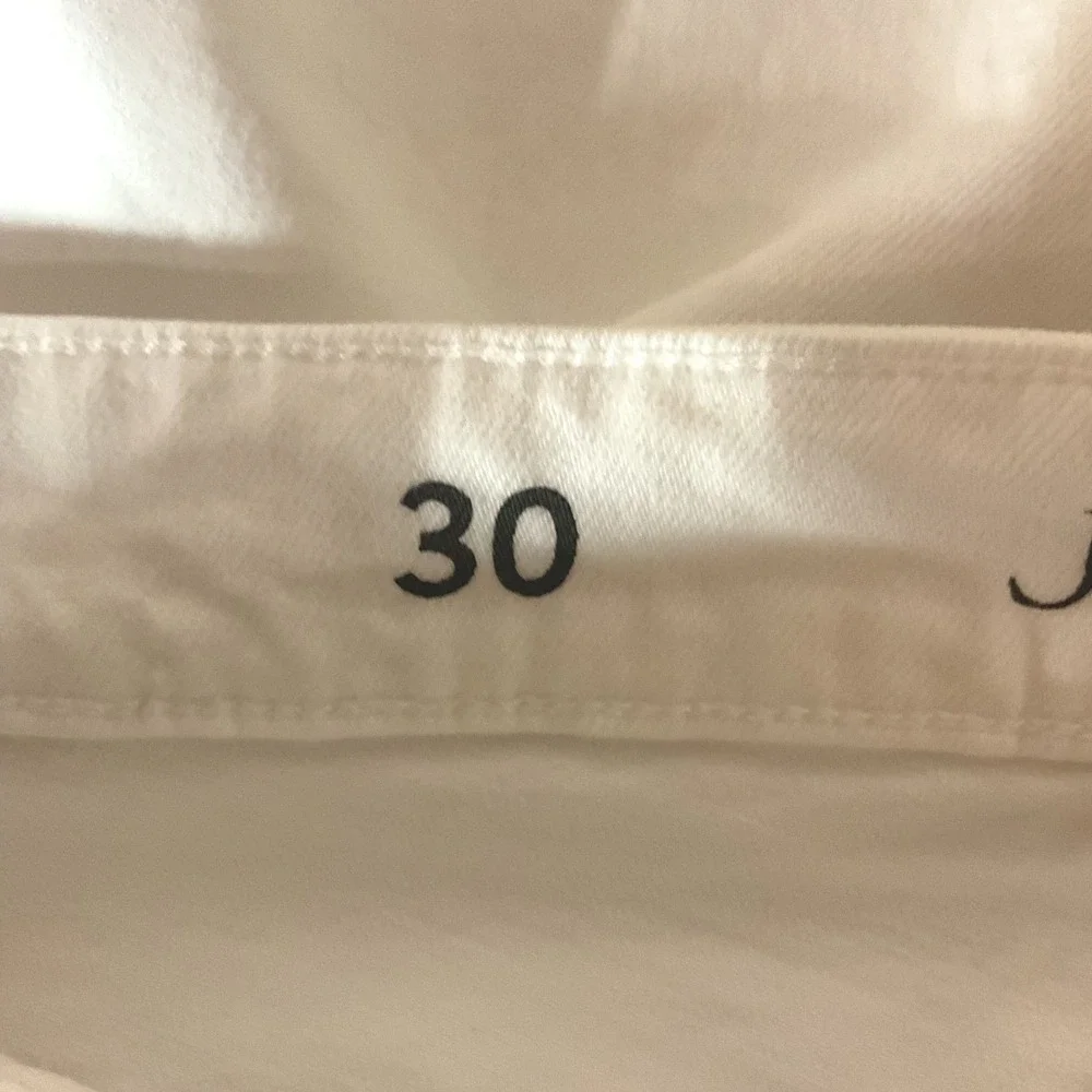 J. Crew Women's Skinny High Rise Stylish Trendy Flared Leg Pants White Sz 30 NWT